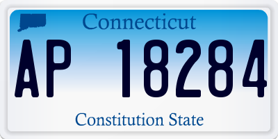 CT license plate AP18284