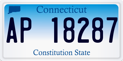 CT license plate AP18287