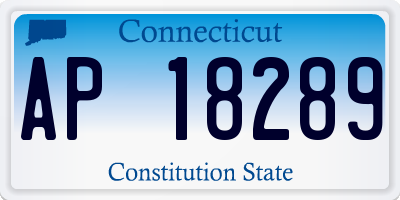 CT license plate AP18289