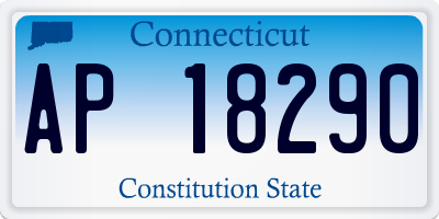 CT license plate AP18290