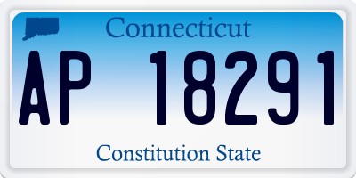 CT license plate AP18291