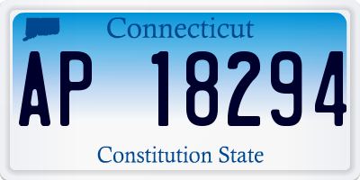CT license plate AP18294