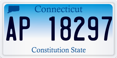 CT license plate AP18297
