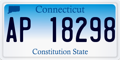 CT license plate AP18298