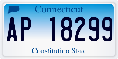 CT license plate AP18299