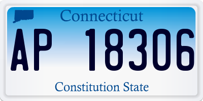 CT license plate AP18306