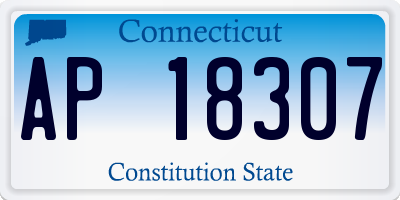 CT license plate AP18307