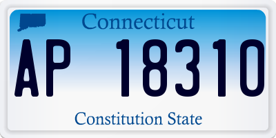 CT license plate AP18310