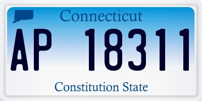 CT license plate AP18311