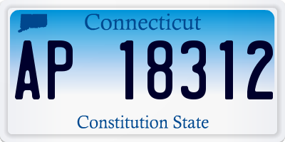CT license plate AP18312