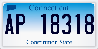 CT license plate AP18318