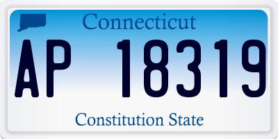 CT license plate AP18319