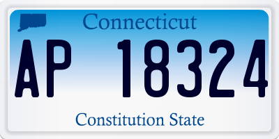 CT license plate AP18324