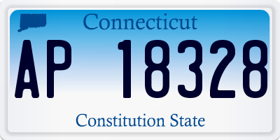 CT license plate AP18328