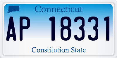 CT license plate AP18331