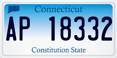 CT license plate AP18332