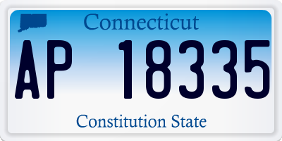 CT license plate AP18335