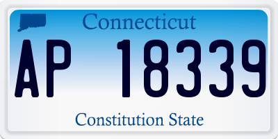 CT license plate AP18339