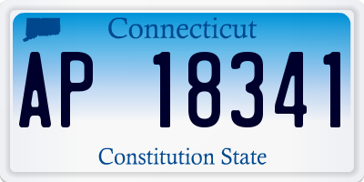 CT license plate AP18341