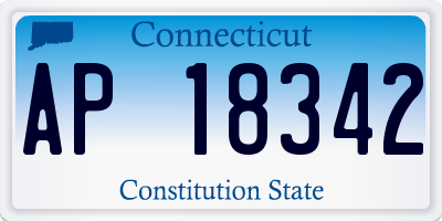 CT license plate AP18342