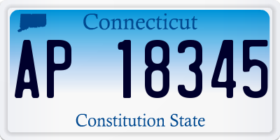 CT license plate AP18345