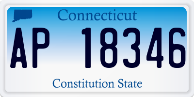 CT license plate AP18346