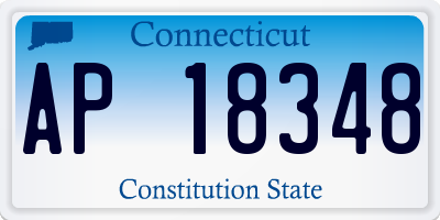 CT license plate AP18348