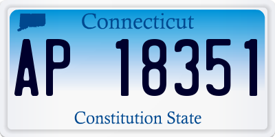 CT license plate AP18351