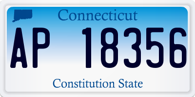 CT license plate AP18356