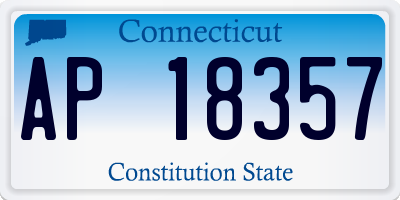 CT license plate AP18357