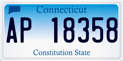 CT license plate AP18358