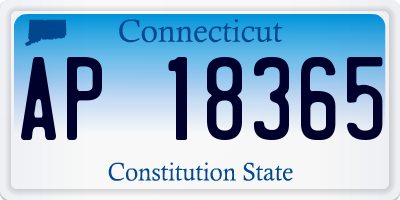 CT license plate AP18365