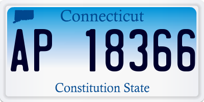CT license plate AP18366
