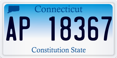 CT license plate AP18367