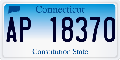 CT license plate AP18370