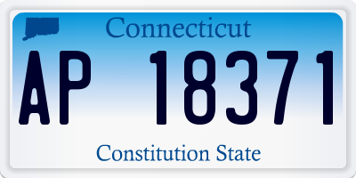 CT license plate AP18371