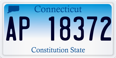CT license plate AP18372