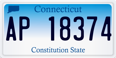 CT license plate AP18374