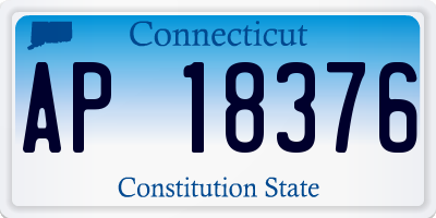 CT license plate AP18376