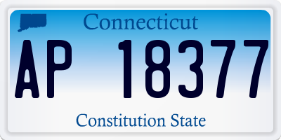 CT license plate AP18377