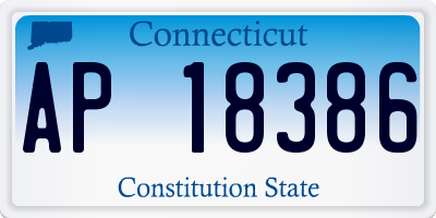 CT license plate AP18386