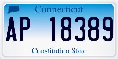 CT license plate AP18389