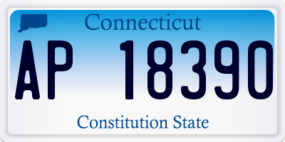CT license plate AP18390