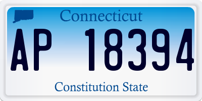 CT license plate AP18394