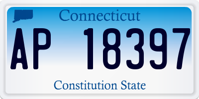 CT license plate AP18397