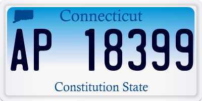 CT license plate AP18399