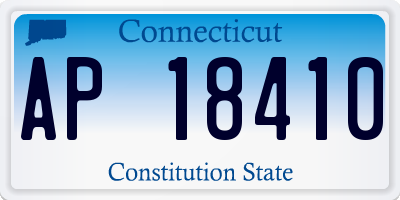 CT license plate AP18410