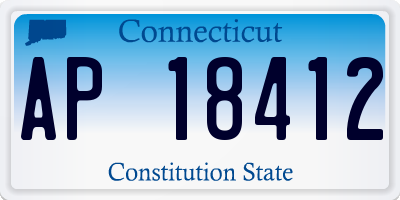 CT license plate AP18412