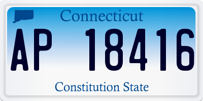 CT license plate AP18416