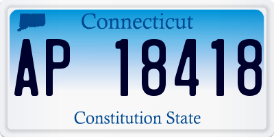 CT license plate AP18418